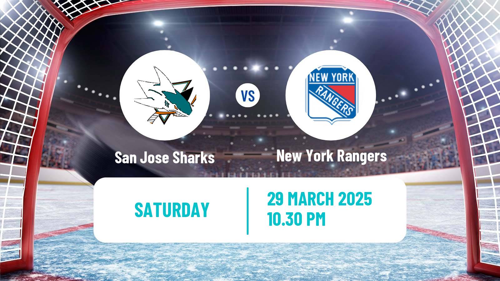 Hockey NHL San Jose Sharks - New York Rangers