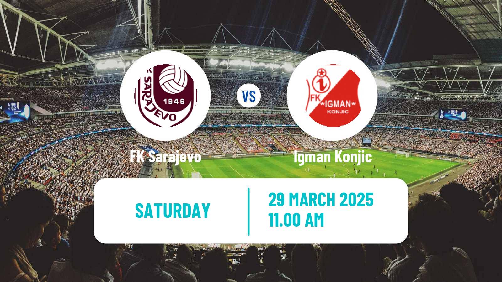 Soccer Bosnian Premier League Sarajevo - Igman Konjic