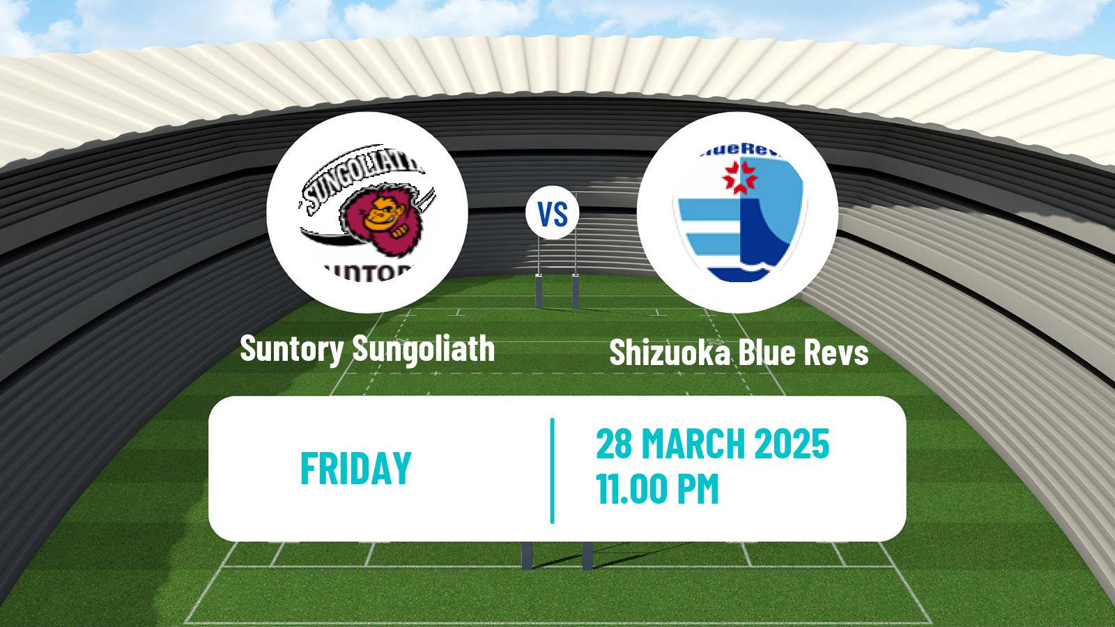 Rugby union Japan League One Rugby Union Suntory Sungoliath - Shizuoka Blue Revs
