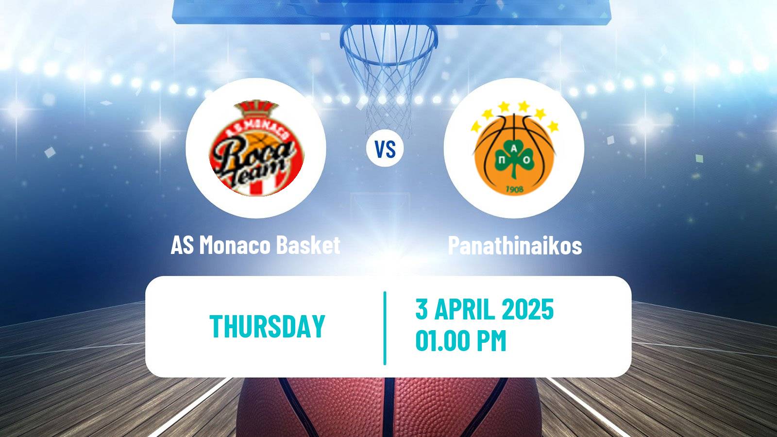 Basketball Euroleague AS Monaco Basket - Panathinaikos