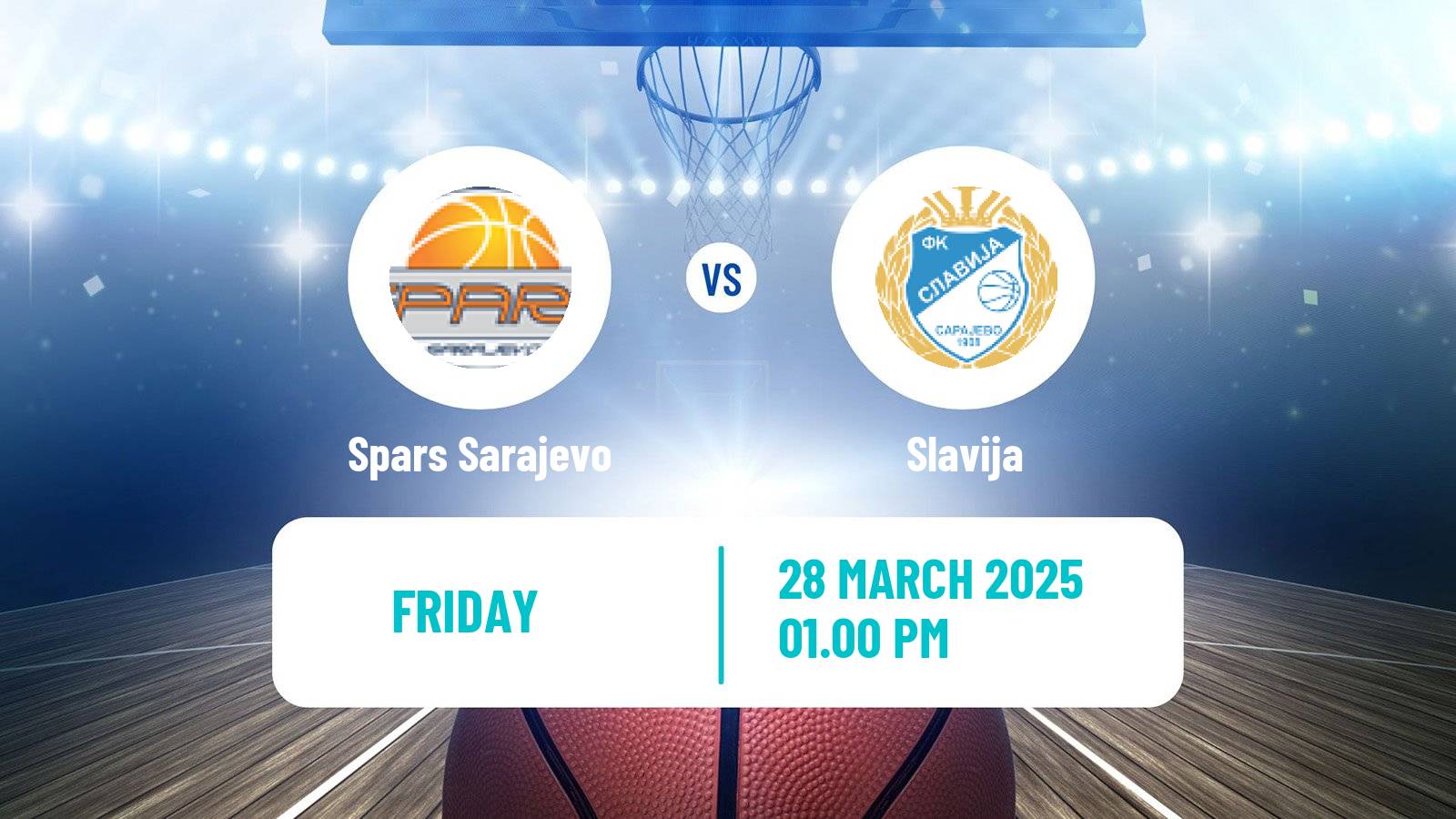 Basketball Bosnian Prvenstvo Basketball Spars Sarajevo - Slavija