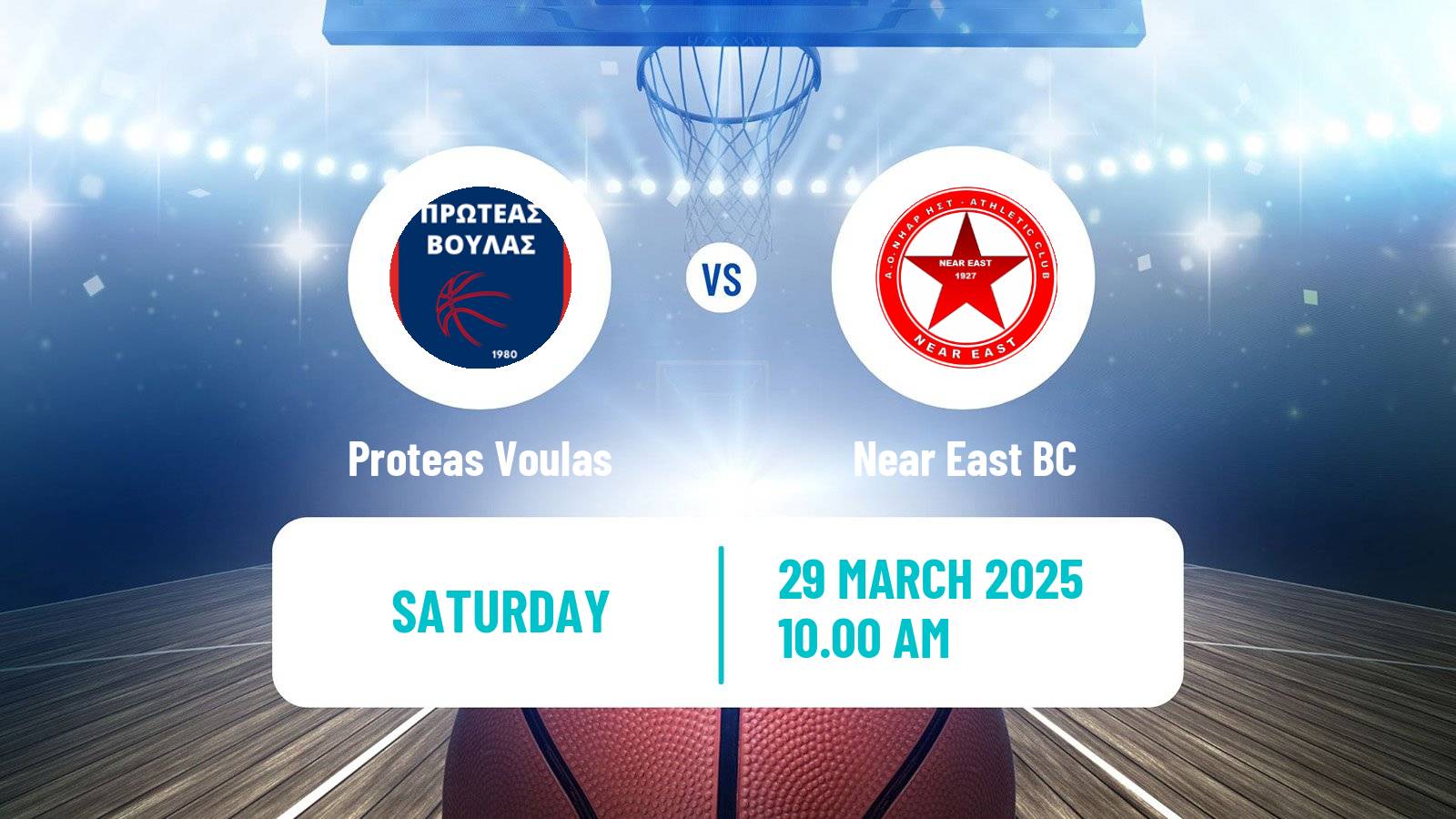 Basketball Greek Elite League Basketball Proteas Voulas - Near East