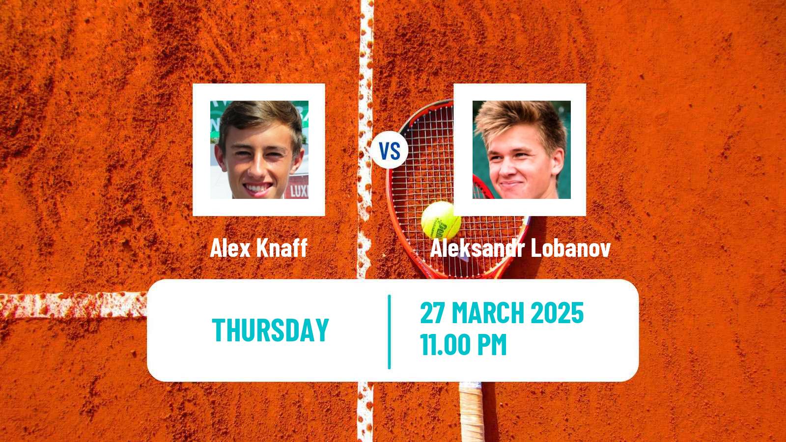 Tennis ITF M15 Nonthaburi 3 Men Alex Knaff - Aleksandr Lobanov