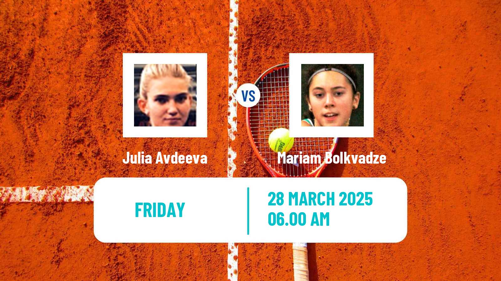 Tennis ITF W75 Murska Sobota Women Julia Avdeeva - Mariam Bolkvadze