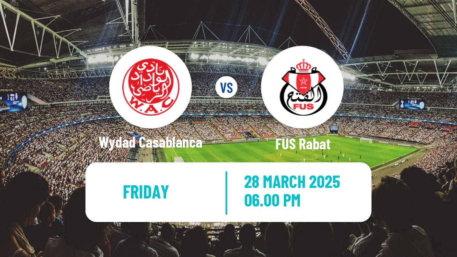 Soccer Moroccan Coupe du Trone Wydad Casablanca - FUS Rabat