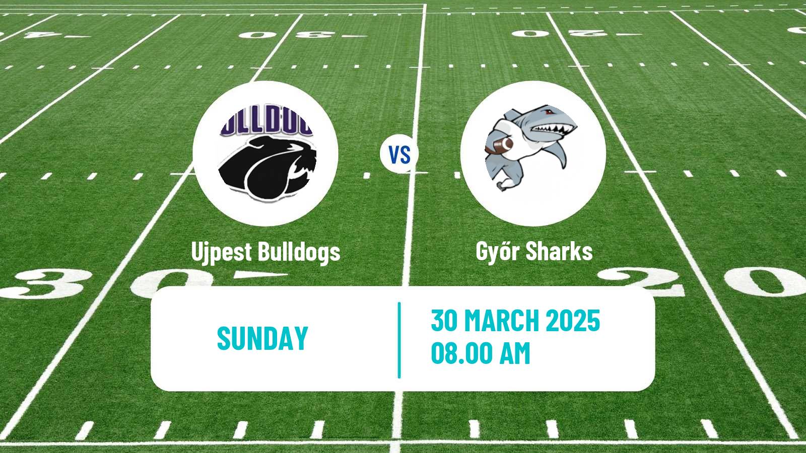 American football Hungarian HFL  American Football Ujpest Bulldogs - Győr Sharks