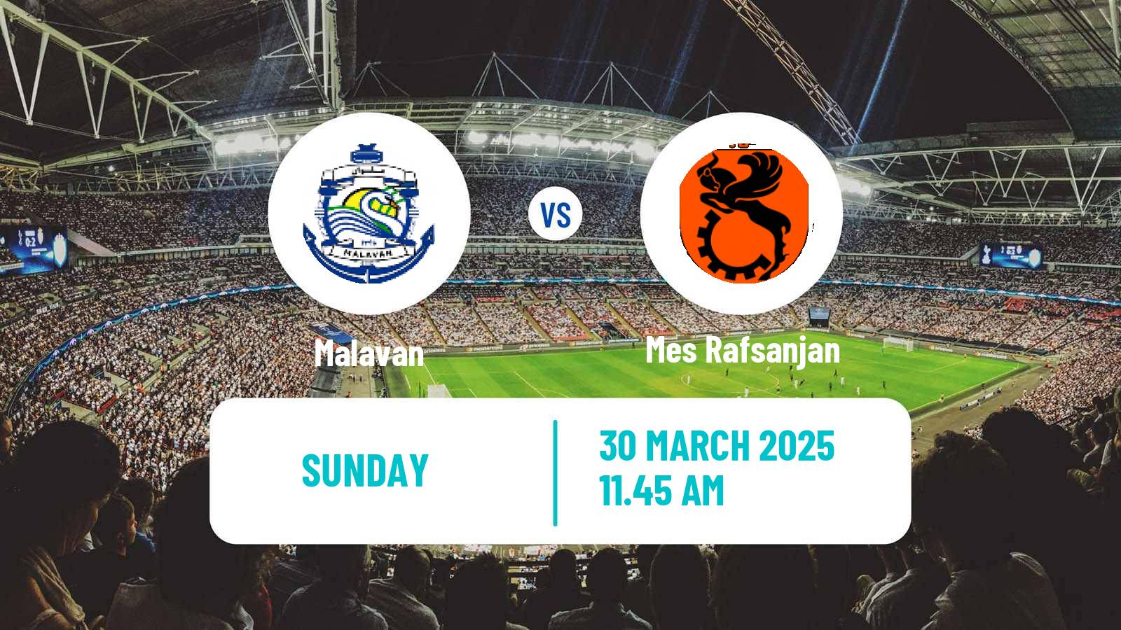 Soccer Iran Pro League Malavan - Mes Rafsanjan