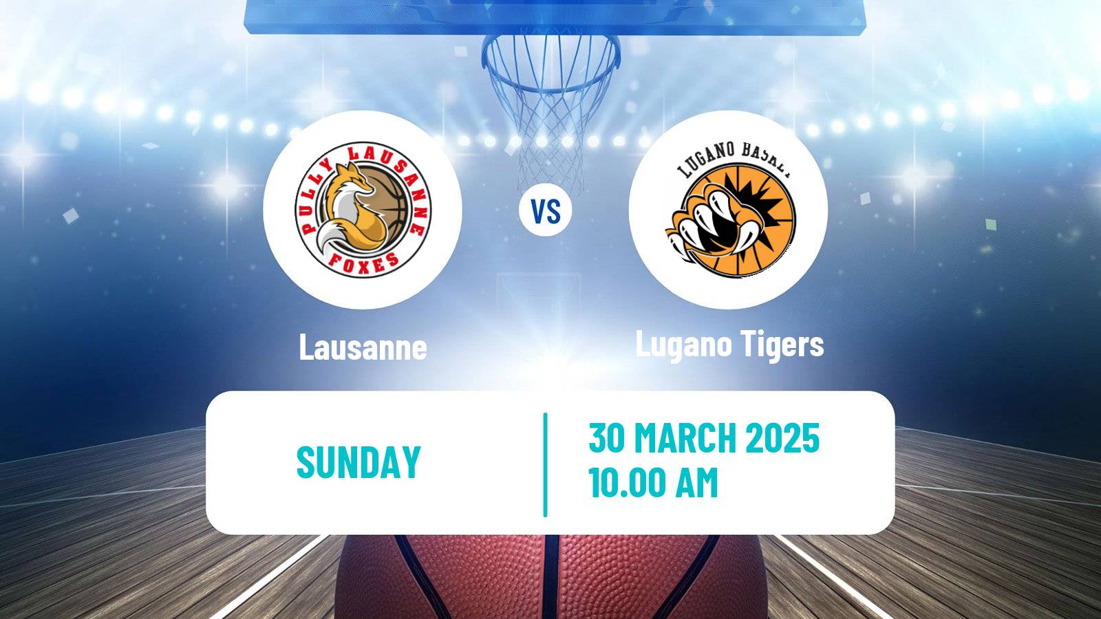 Basketball Swiss SB League Basketball Lausanne - Lugano Tigers