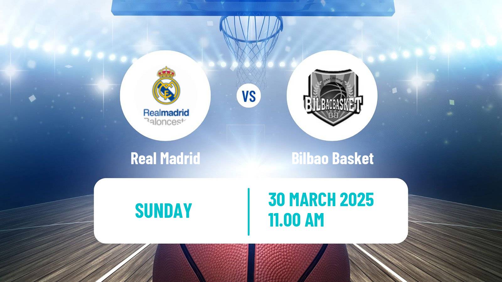 Basketball Spanish ACB League Real Madrid - Bilbao Basket