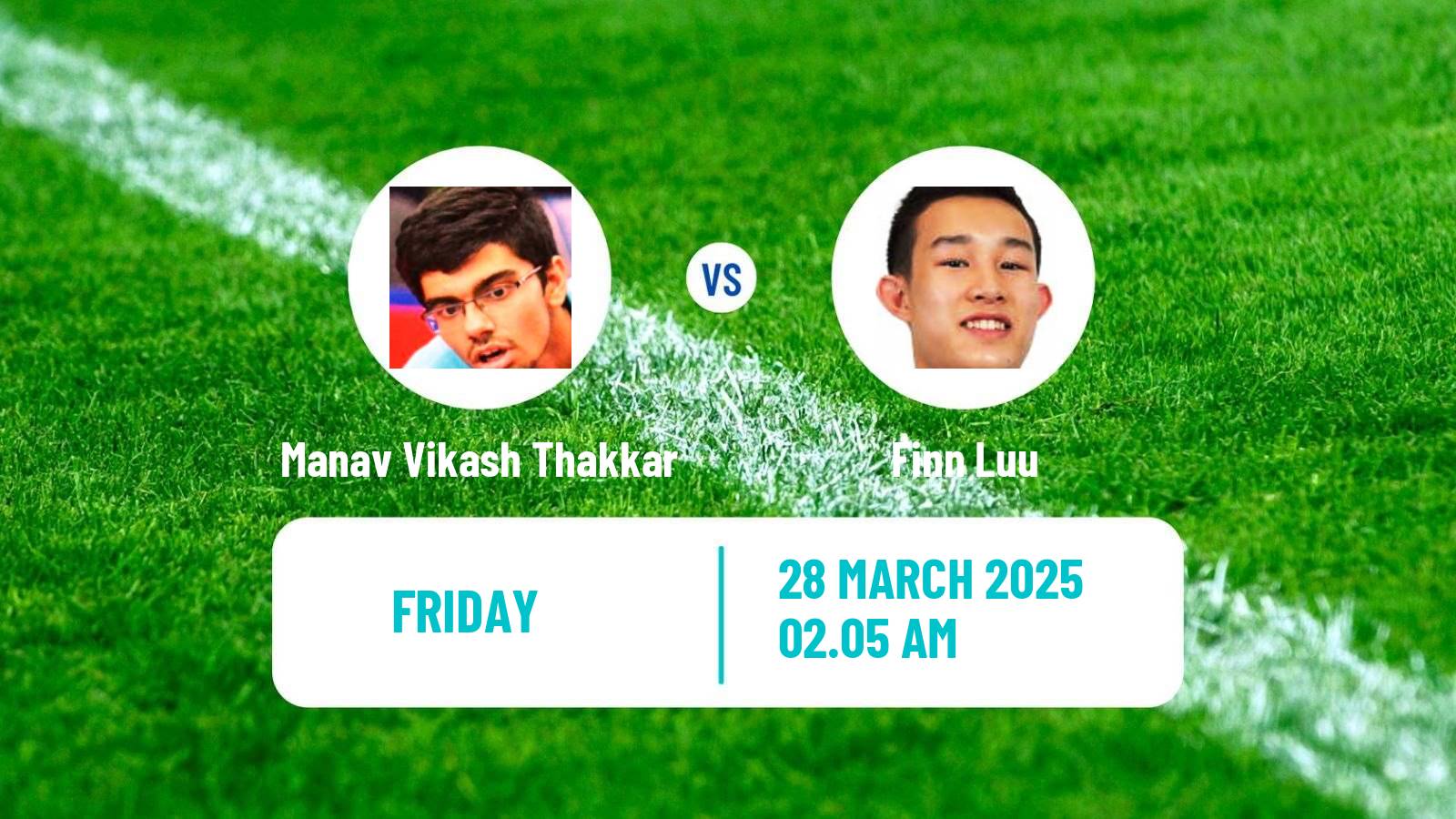 Table tennis Wtt Star Contender Chennai Men Manav Vikash Thakkar - Finn Luu