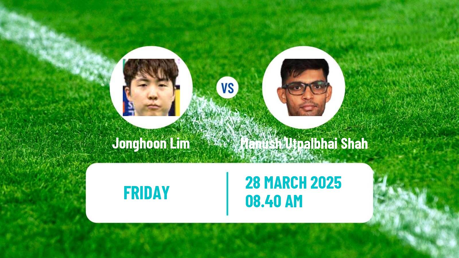 Table tennis Wtt Star Contender Chennai Men Jonghoon Lim - Manush Utpalbhai Shah