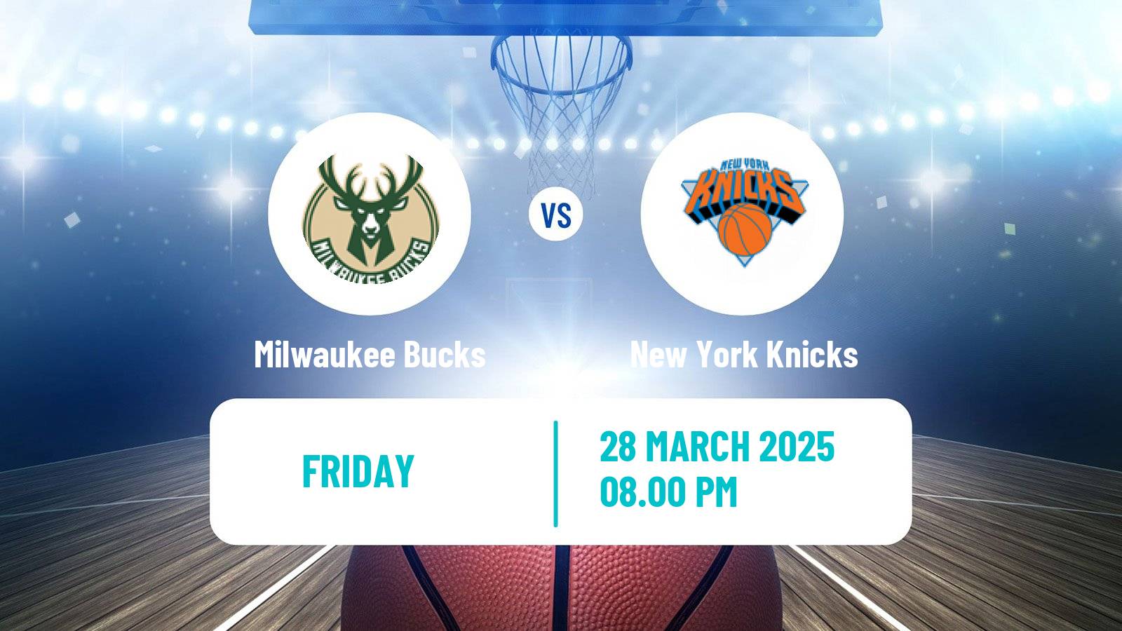 Basketball NBA Milwaukee Bucks - New York Knicks