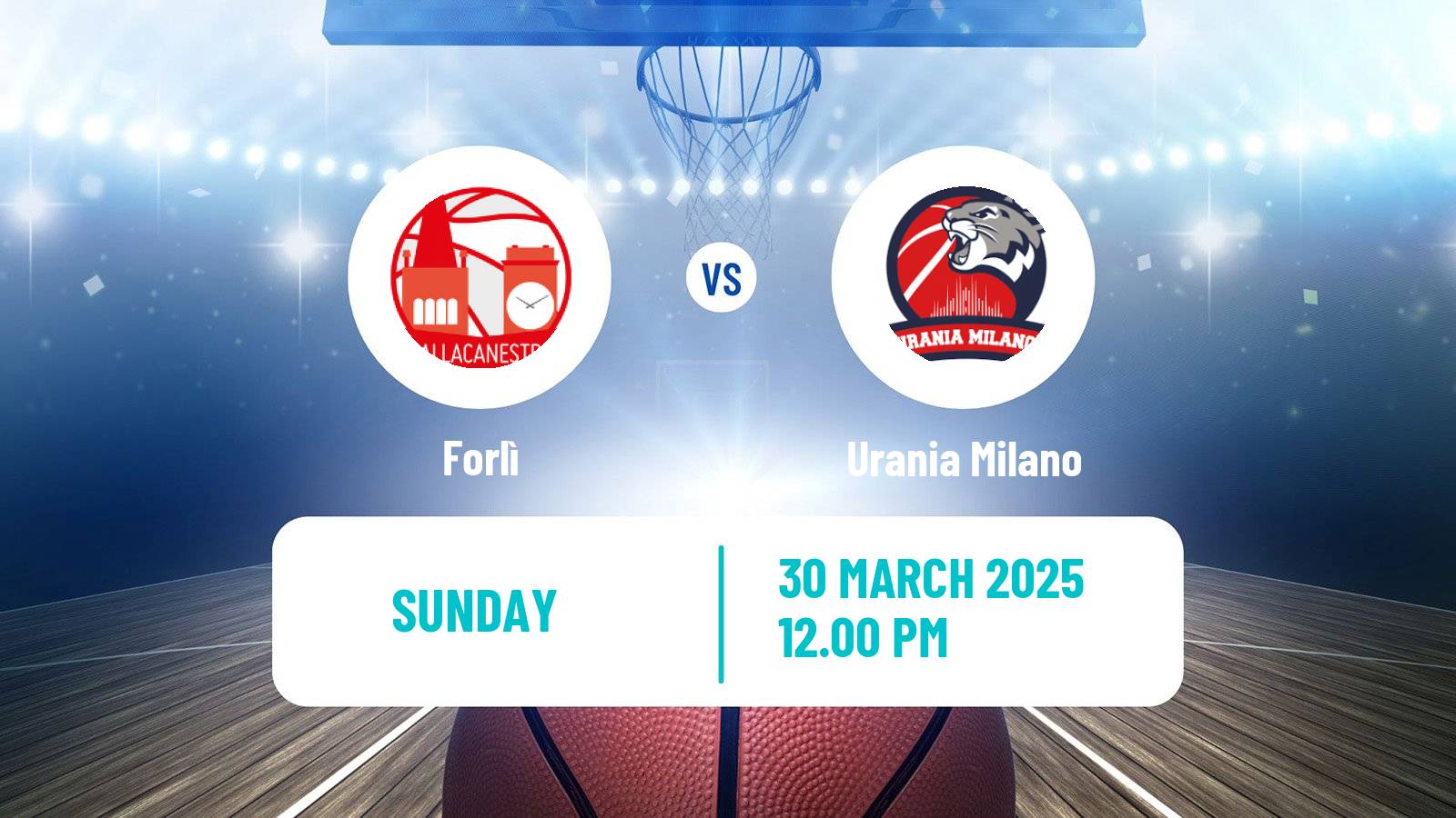 Basketball Italian Serie A2 Basketball Forlì - Urania Milano