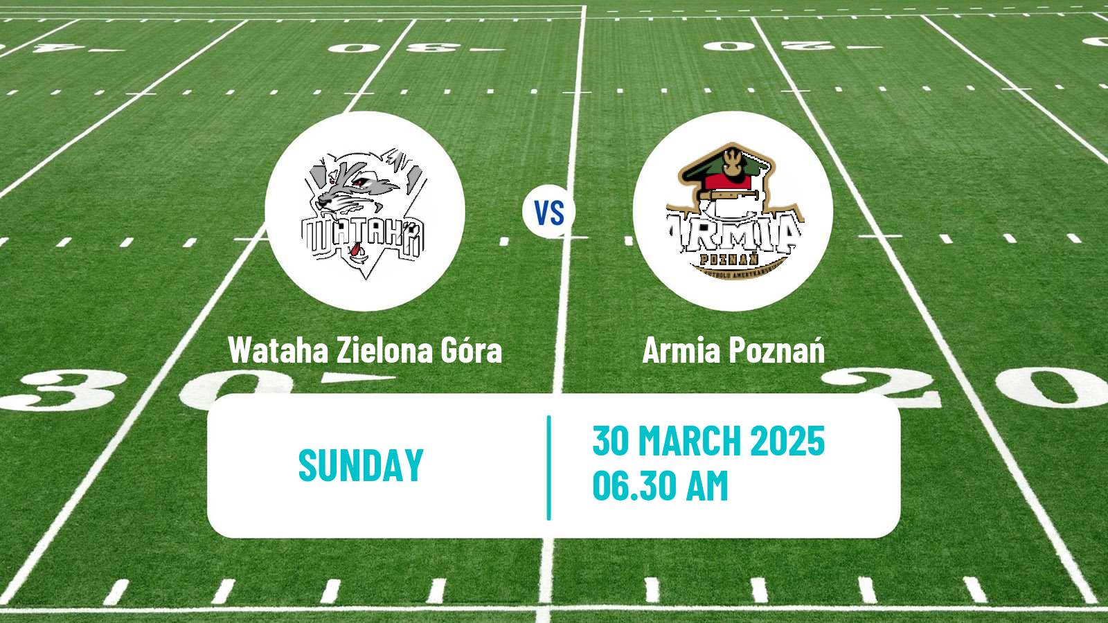 American football Polish PFL 1 Wataha Zielona Góra - Armia Poznań