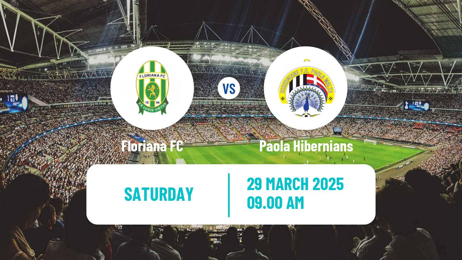 Soccer Maltese Premier League Floriana - Paola Hibernians