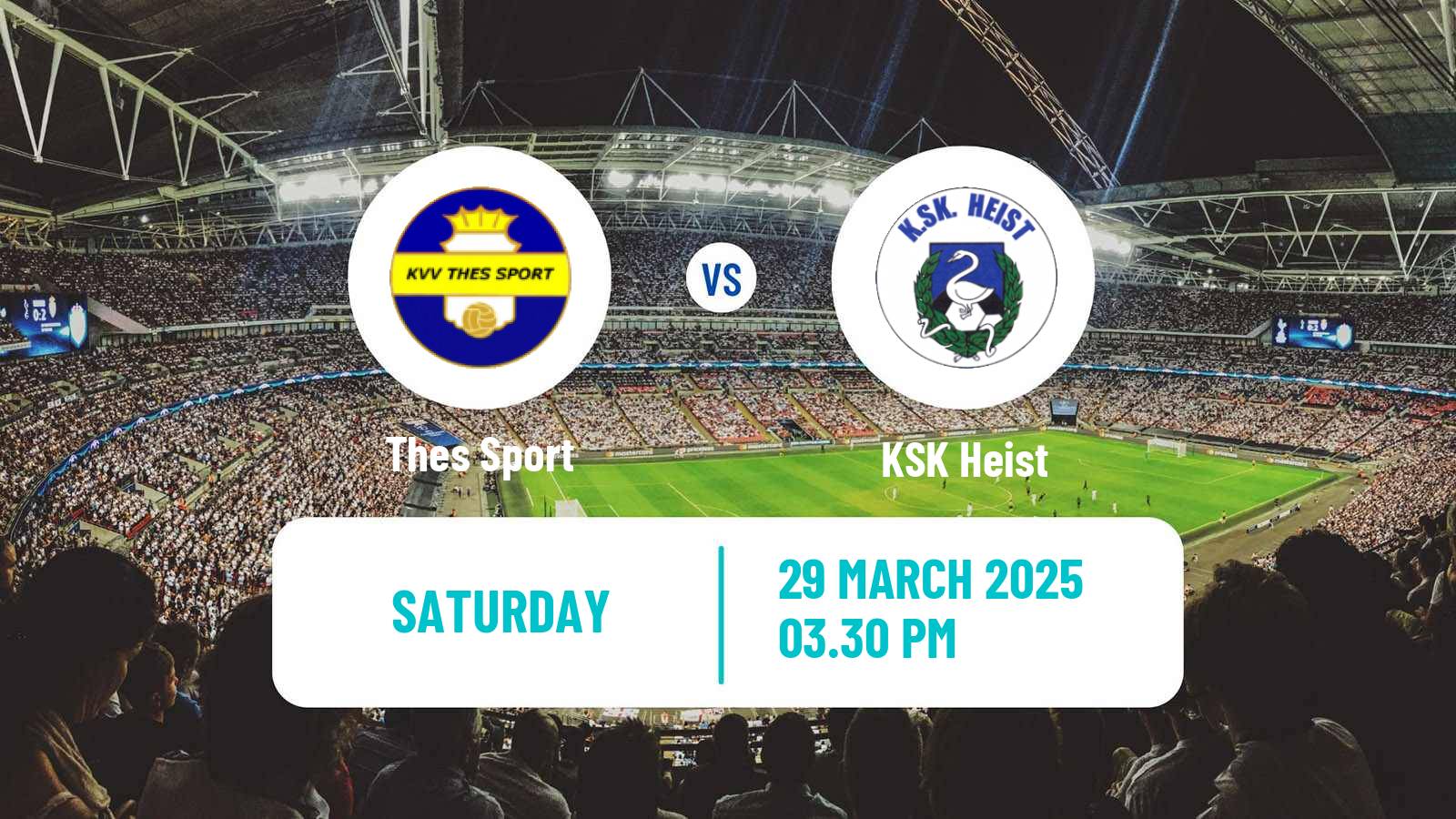 Soccer Belgian National Division 1 VV Thes Sport - Heist