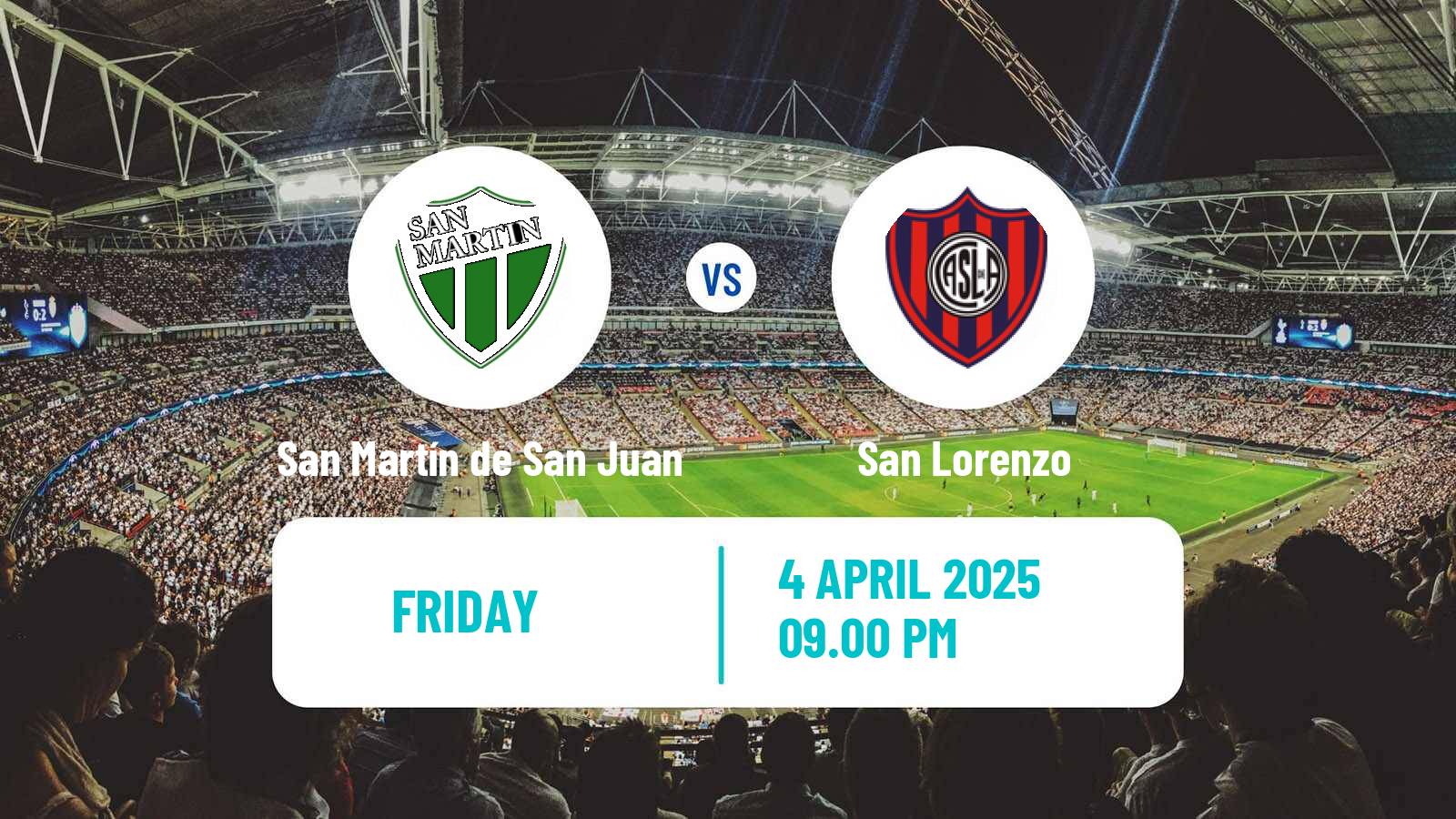 Soccer Argentinian Liga Profesional San Martín de San Juan - San Lorenzo