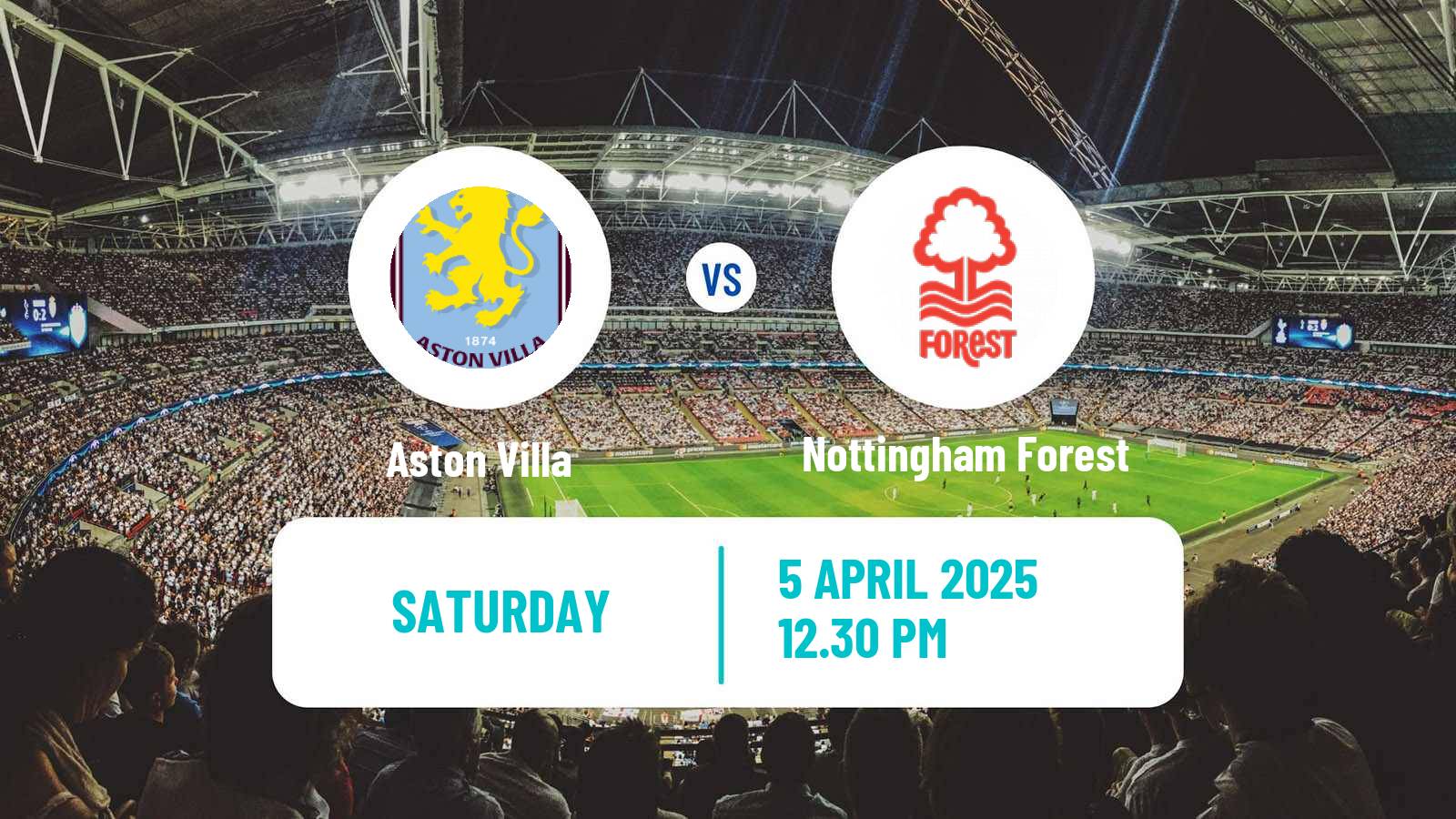 Soccer English Premier League Aston Villa - Nottingham Forest