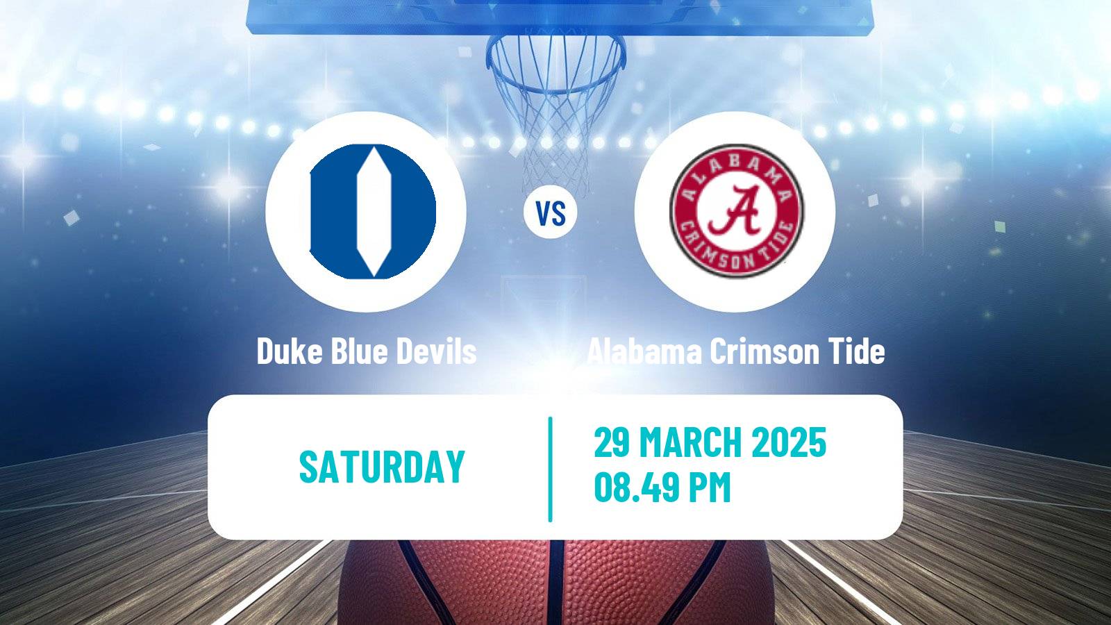 Basketball NCAA College Basketball Duke Blue Devils - Alabama Crimson Tide
