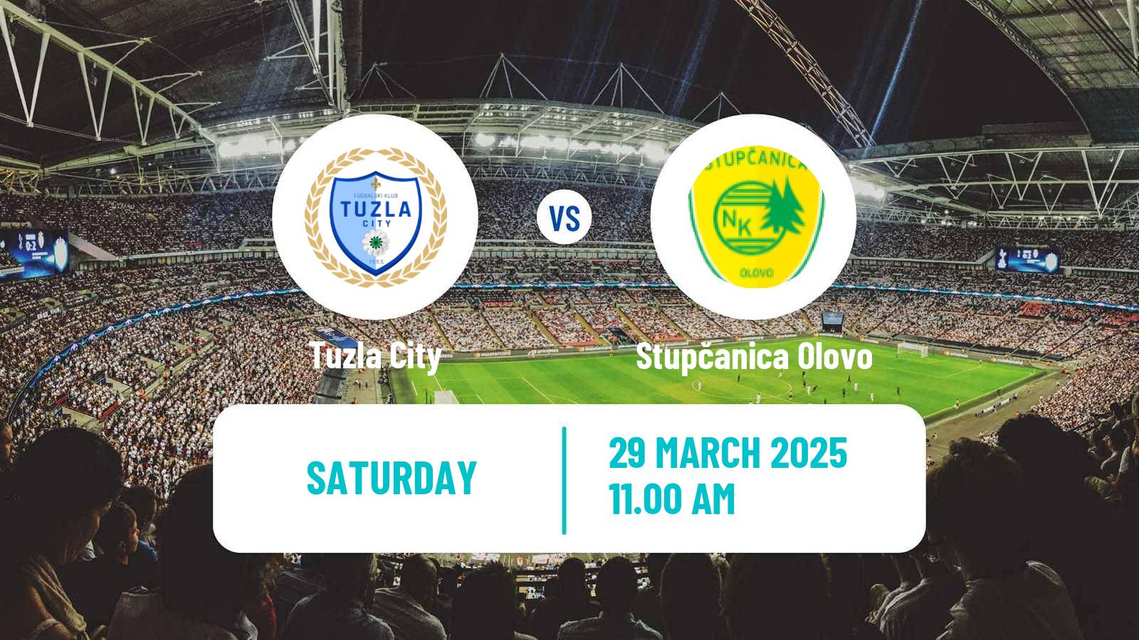 Soccer Bosnian Prva Liga FBiH Tuzla City - Stupčanica Olovo