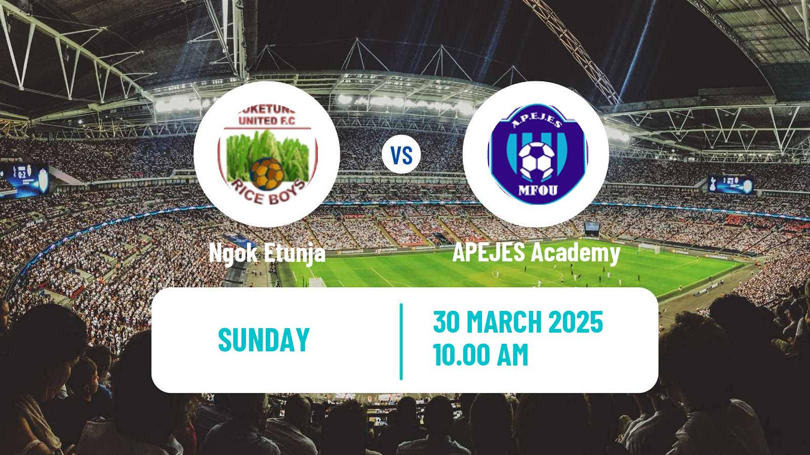 Soccer Cameroon Elite Two Ngok Etunja - APEJES Academy