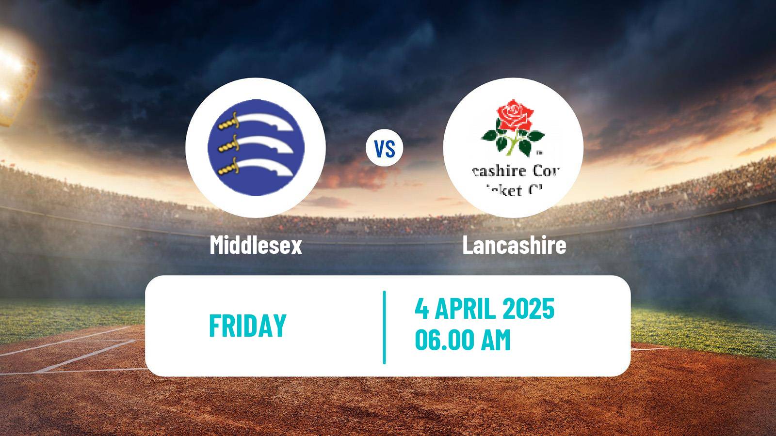 Cricket County Championship Two Cricket Middlesex - Lancashire