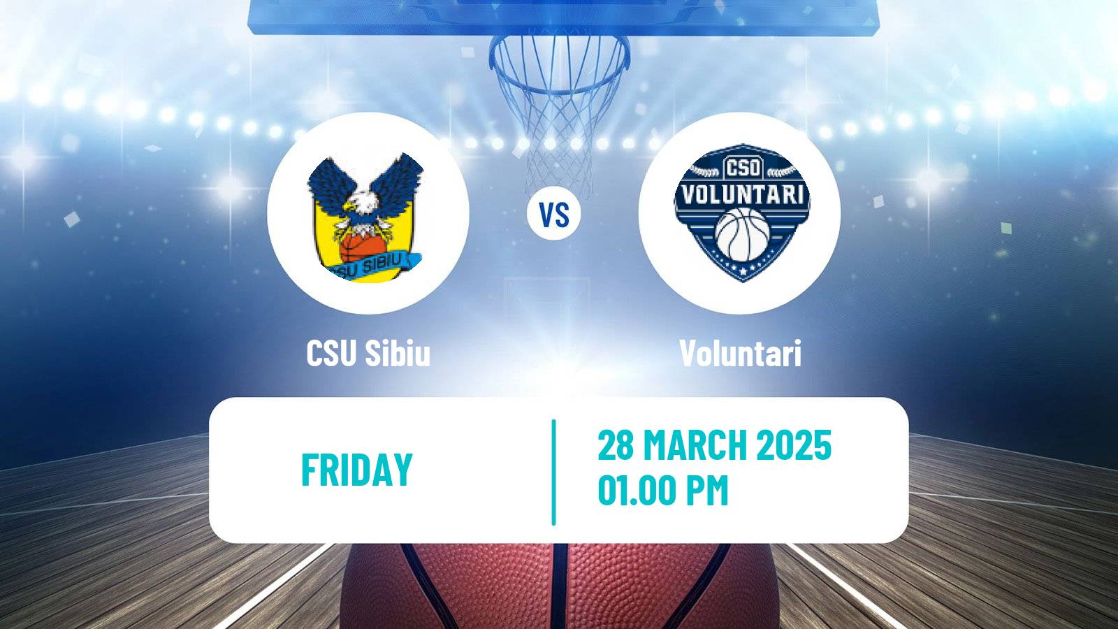 Basketball Romanian Divizia A Basketball CSU Sibiu - Voluntari