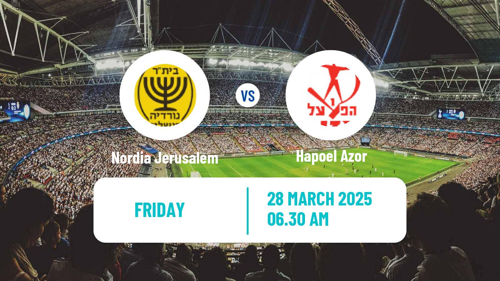 Soccer Israeli Liga Alef South Nordia Jerusalem - Hapoel Azor