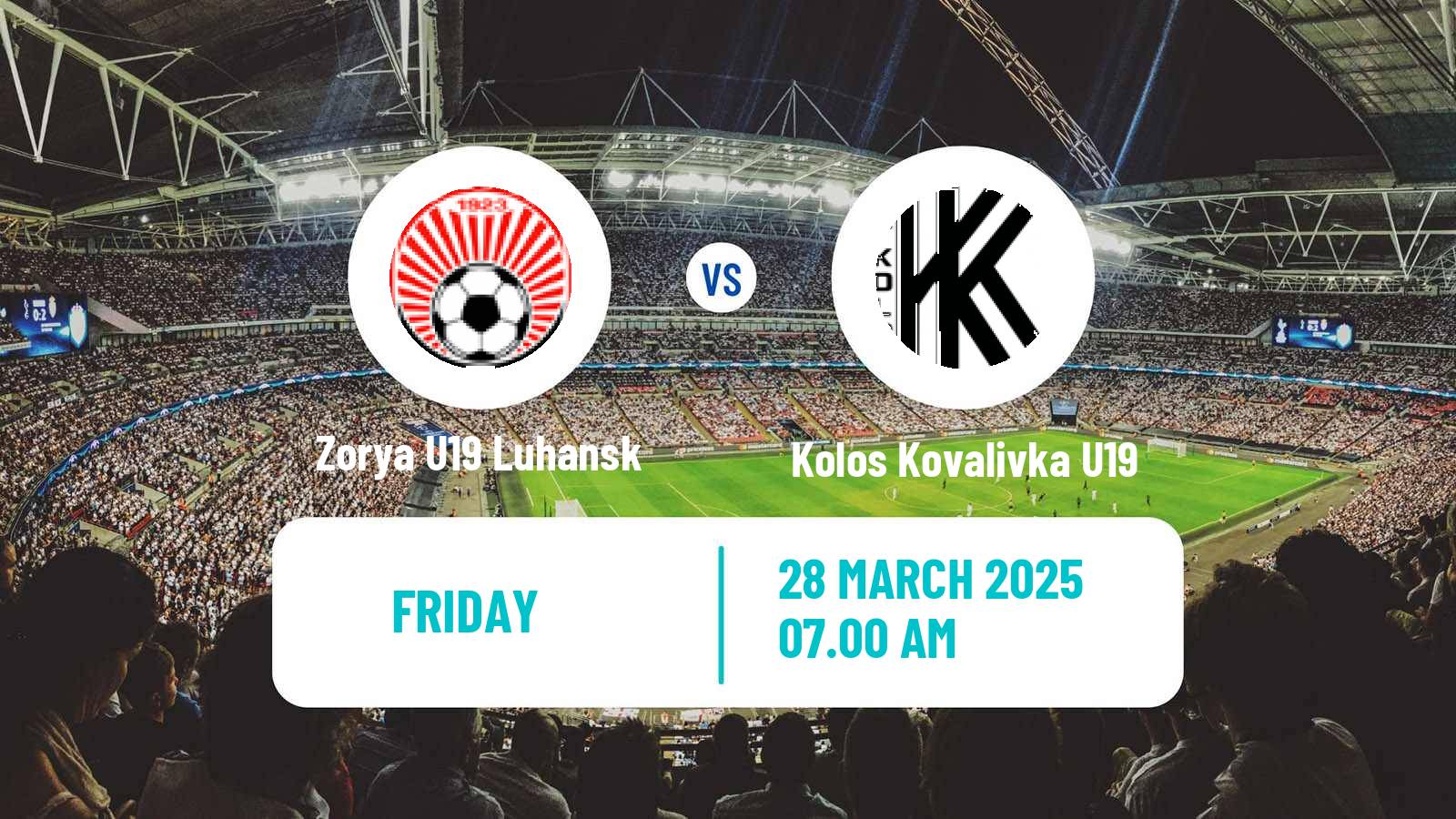 Soccer Ukrainian U19 League Zorya U19 Luhansk - Kolos Kovalivka U19