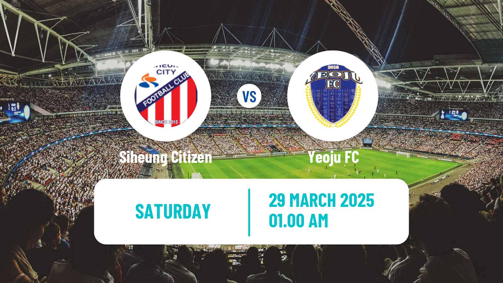 Soccer South Korean K3 League Siheung Citizen - Yeoju