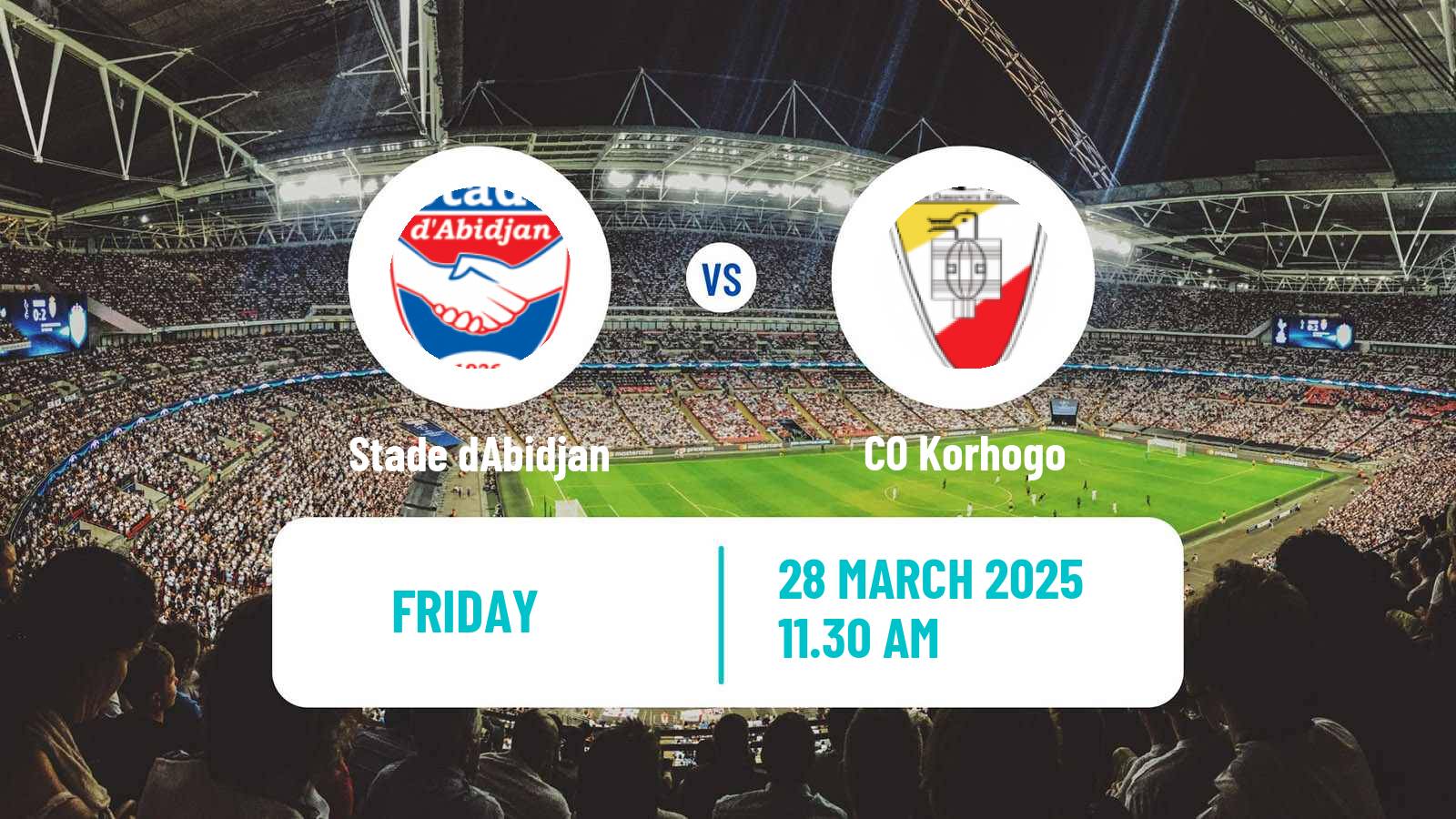 Soccer Cote d`Ivoire Ligue 1 Stade dAbidjan - Korhogo