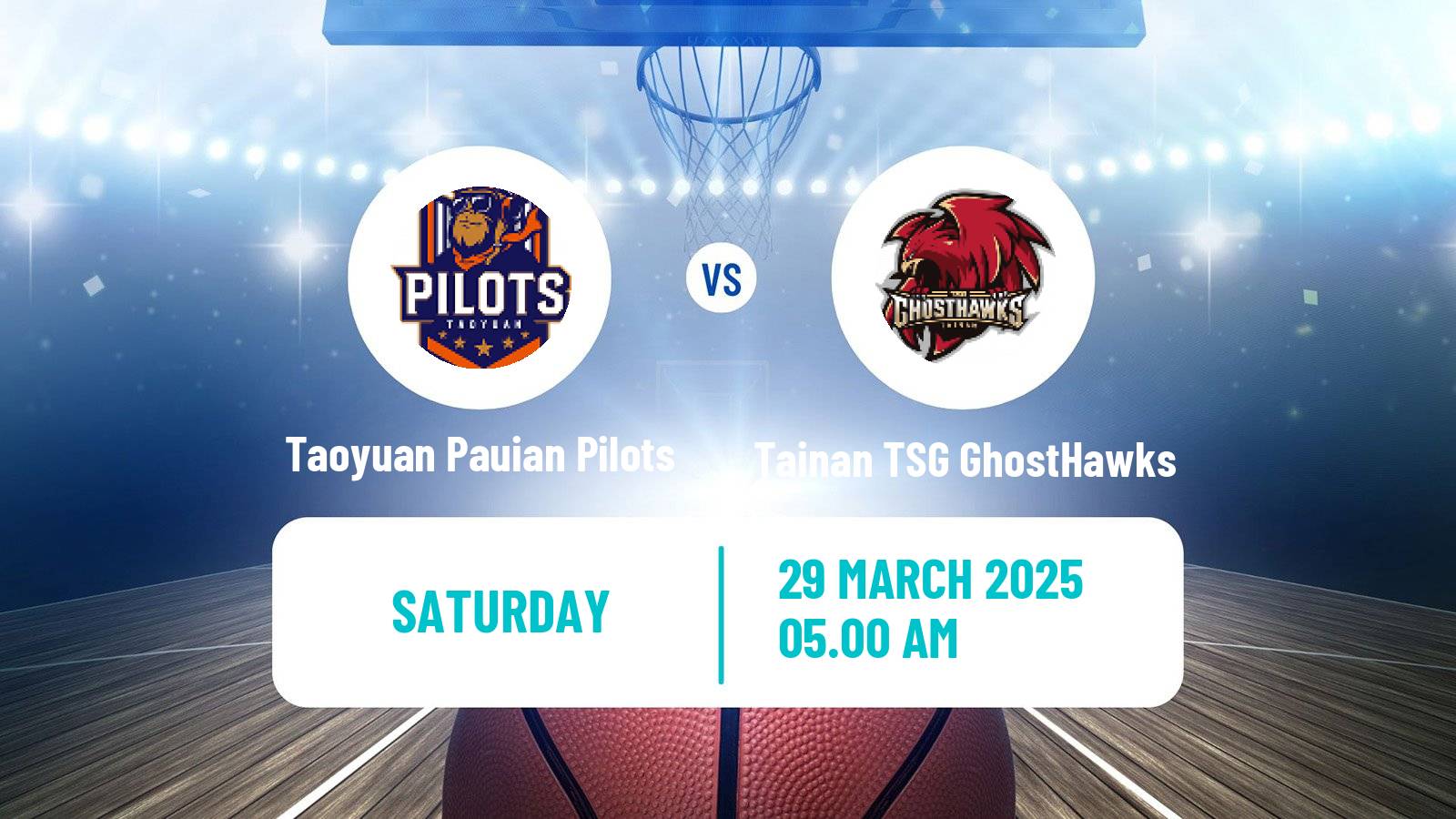 Basketball Taiwan P League Basketball Taoyuan Pauian Pilots - Tainan TSG GhostHawks