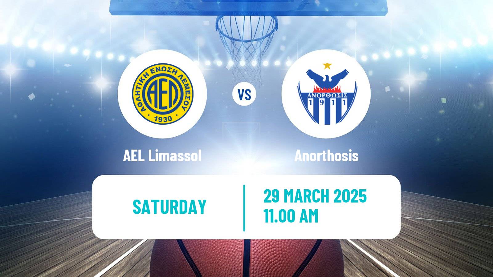 Basketball Cypriot Division A Basketball AEL Limassol - Anorthosis