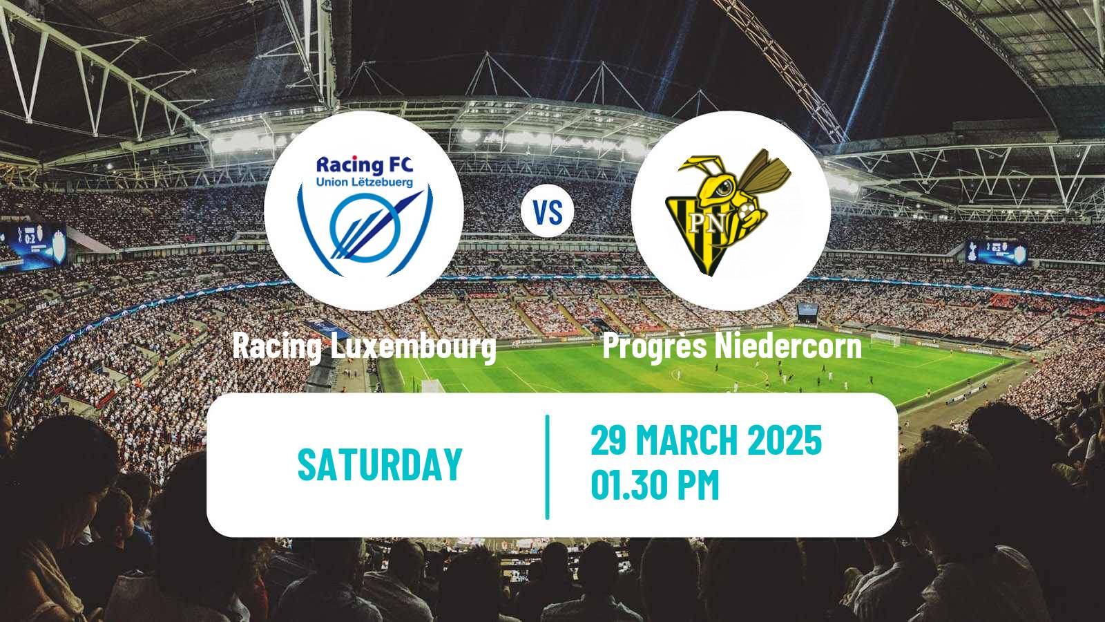 Soccer Luxembourg National Division Racing Luxembourg - Progrès Niedercorn