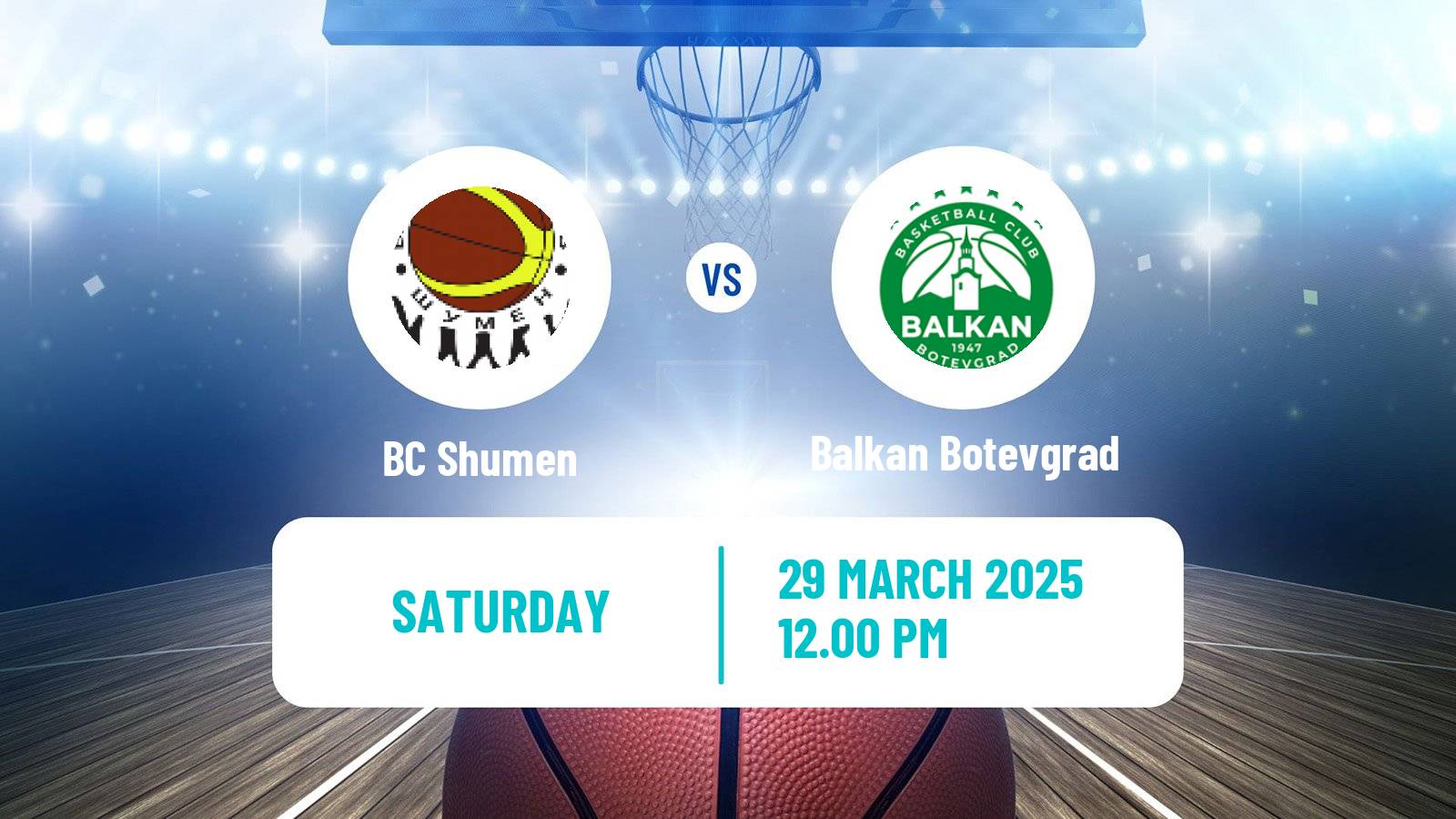 Basketball Bulgarian NBL Shumen - Balkan Botevgrad