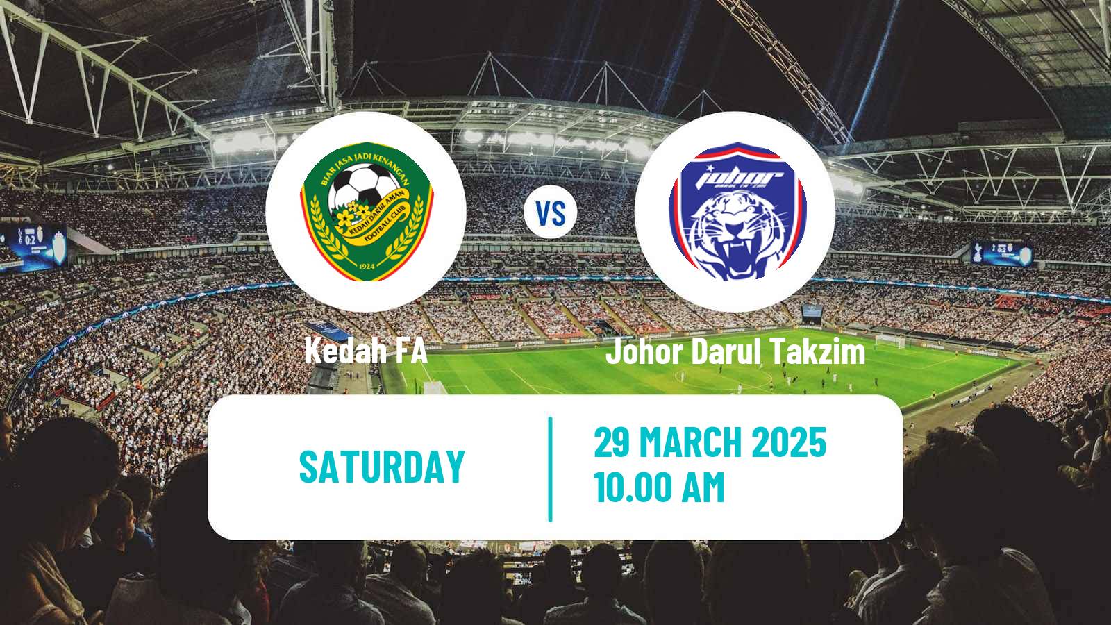 Soccer Malaysian Super League Kedah FA - Johor Darul Takzim