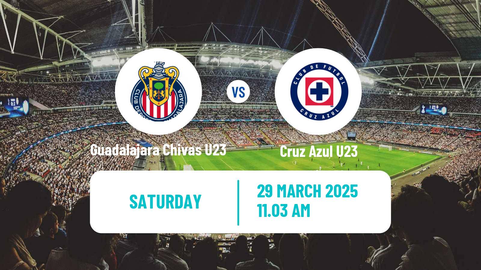 Football Mexican Liga MX U23 Guadalajara Chivas U23 - Cruz Azul U23