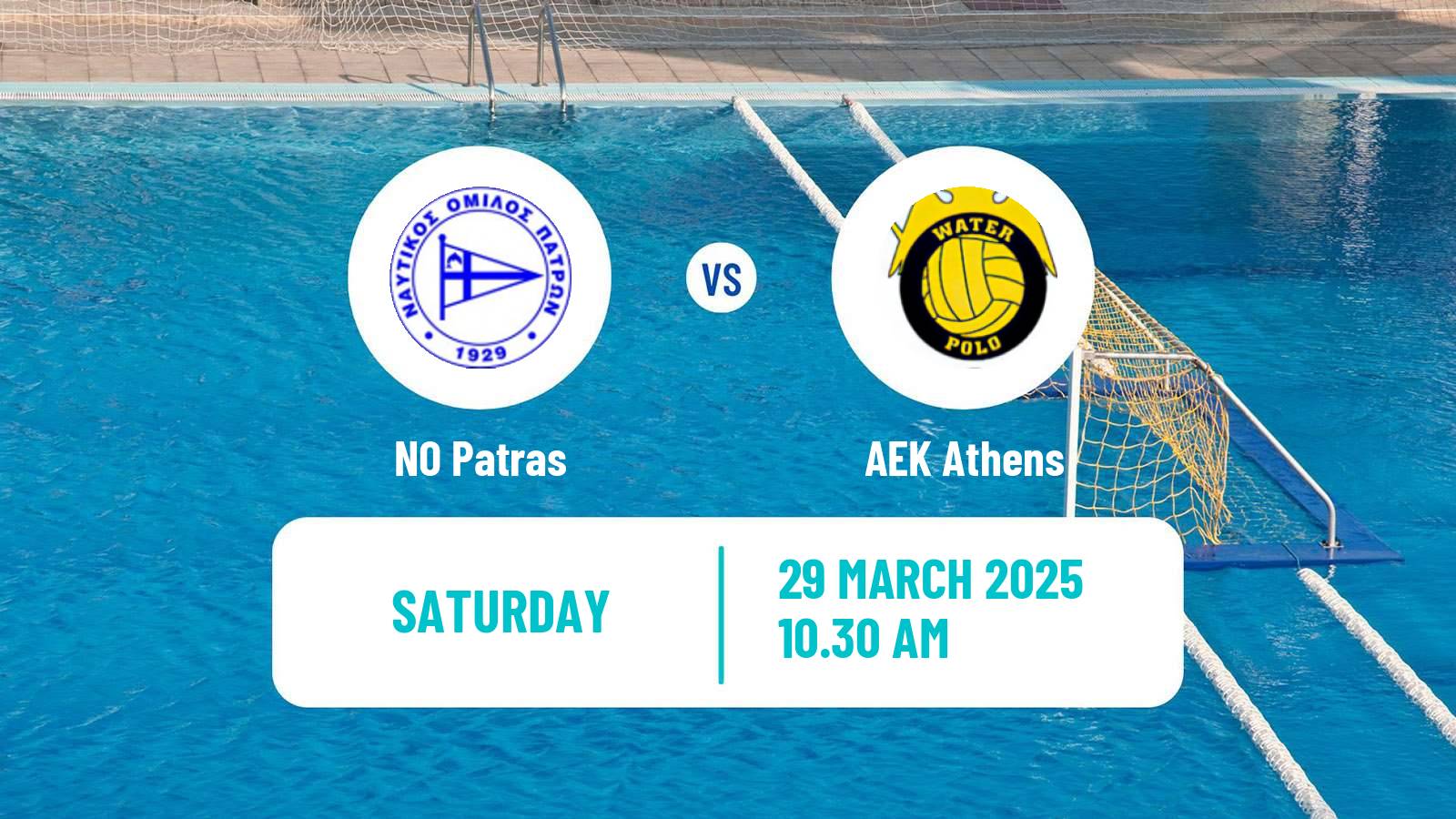 Water polo Greek A1 Water Polo NO Patras - AEK Athens
