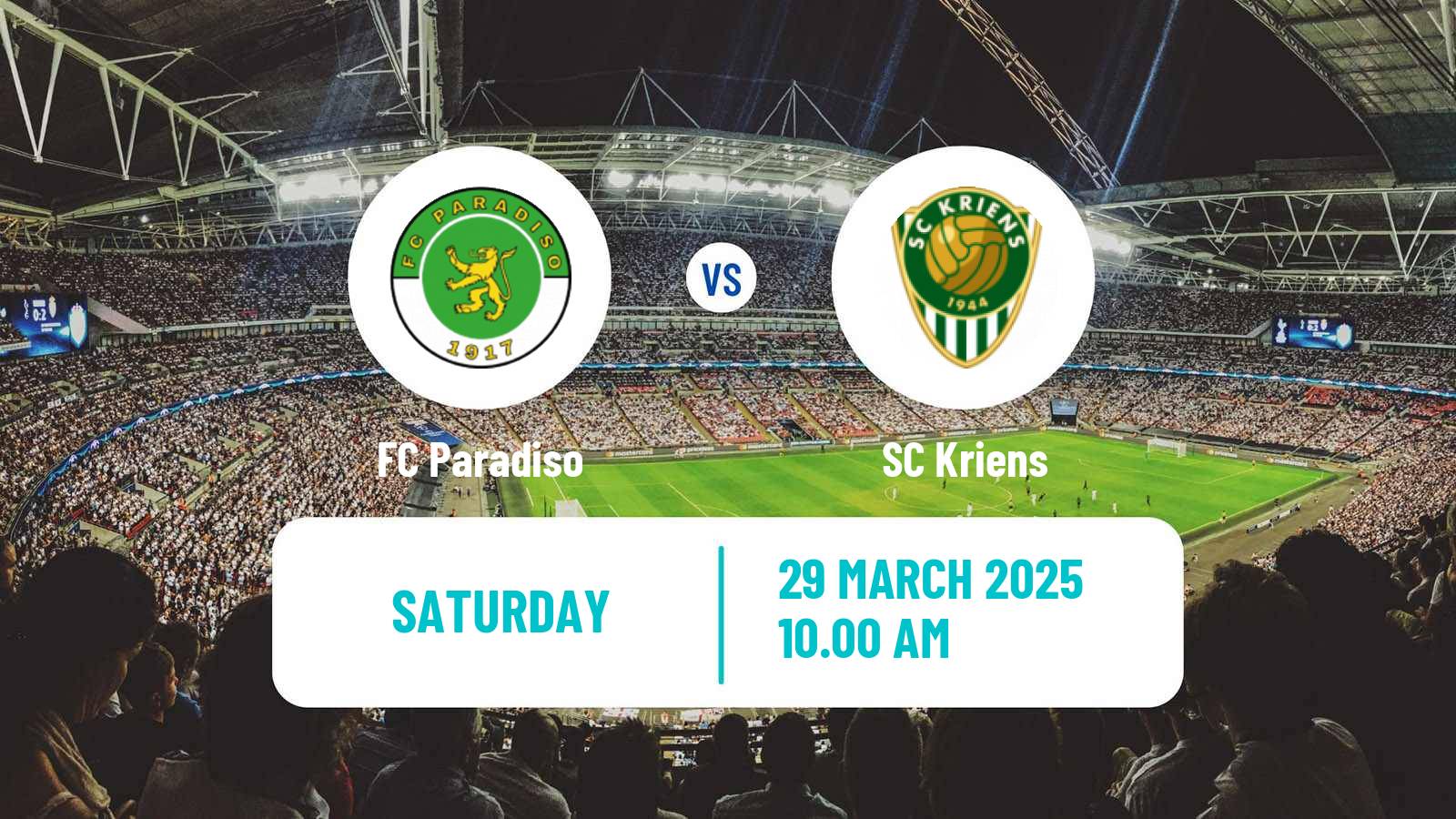 Soccer Swiss Promotion League Paradiso - Kriens