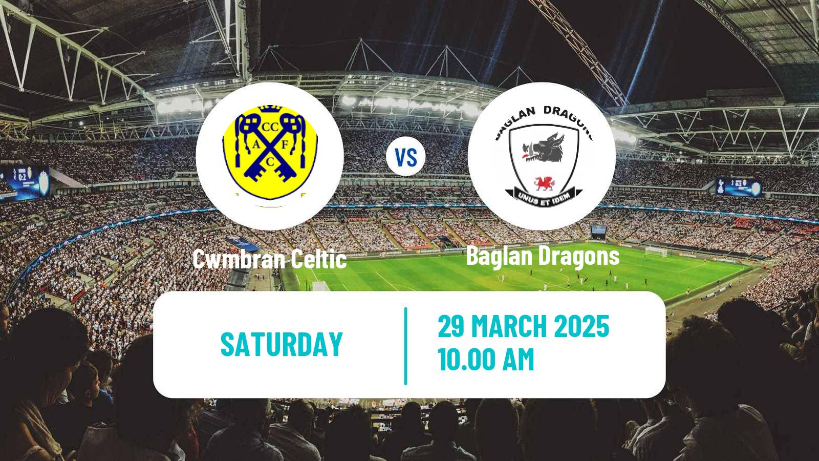 Soccer Welsh Cymru South Cwmbran Celtic - Baglan Dragons