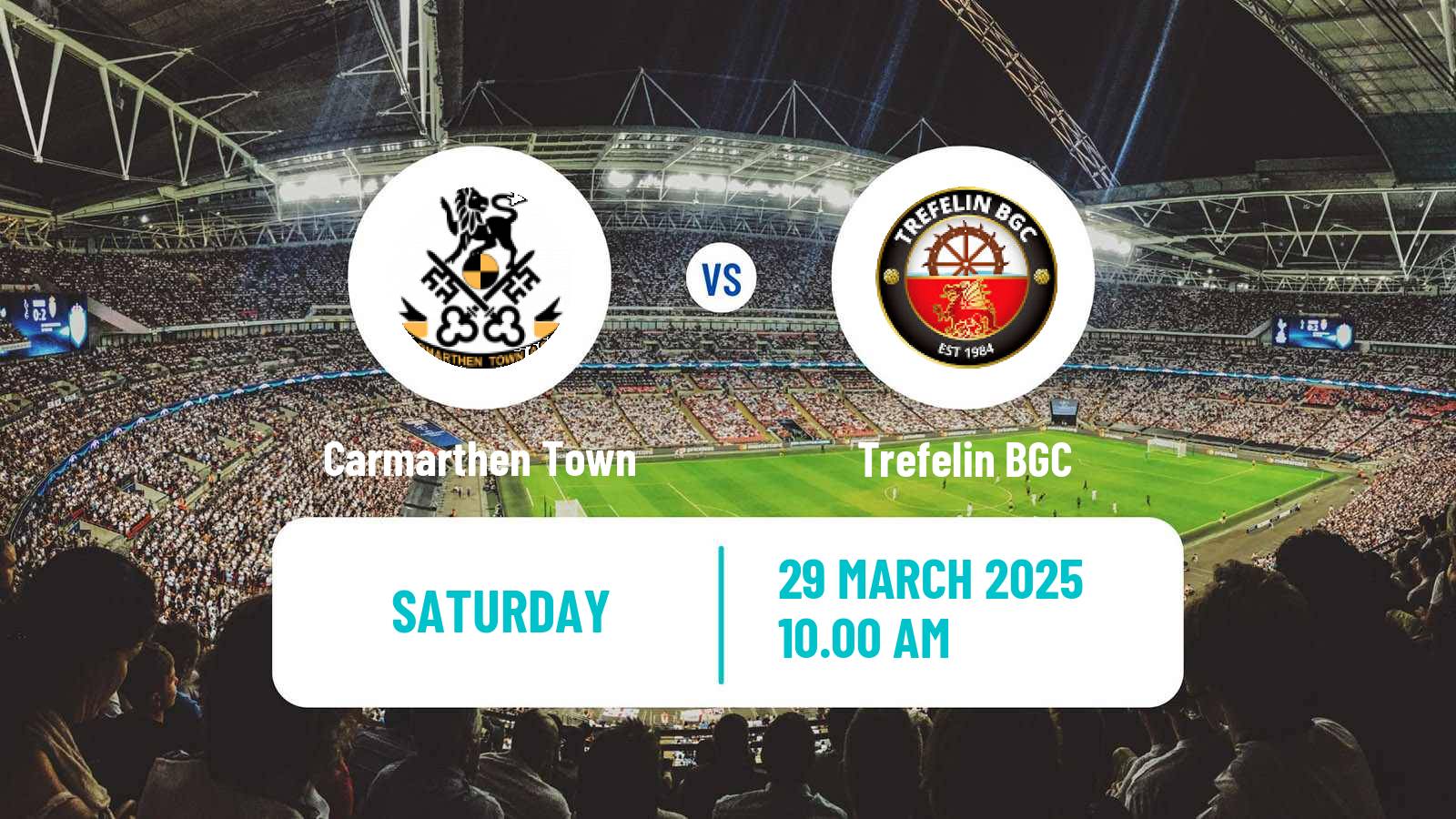 Soccer Welsh Cymru South Carmarthen Town - Trefelin