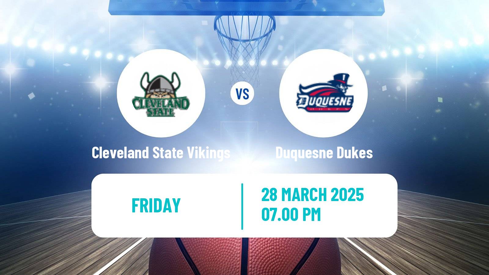 Basketball NCAA College Basketball Women Cleveland State Vikings - Duquesne Dukes