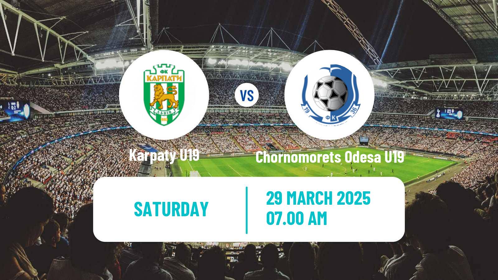 Soccer Ukrainian U19 League Karpaty U19 - Chornomorets Odesa U19