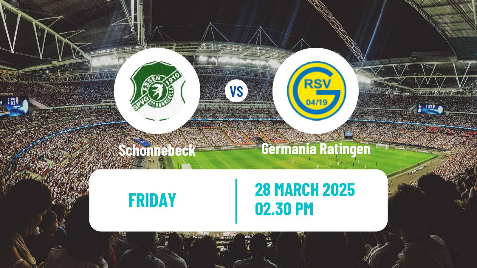 Soccer German Oberliga Niederrhein Schonnebeck - Germania Ratingen