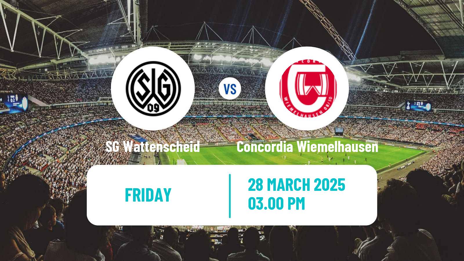 Soccer German Oberliga Westfalen SG Wattenscheid - Concordia Wiemelhausen