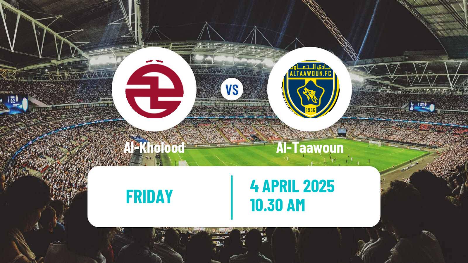Soccer Saudi Professional League Al-Kholood - Al-Taawoun