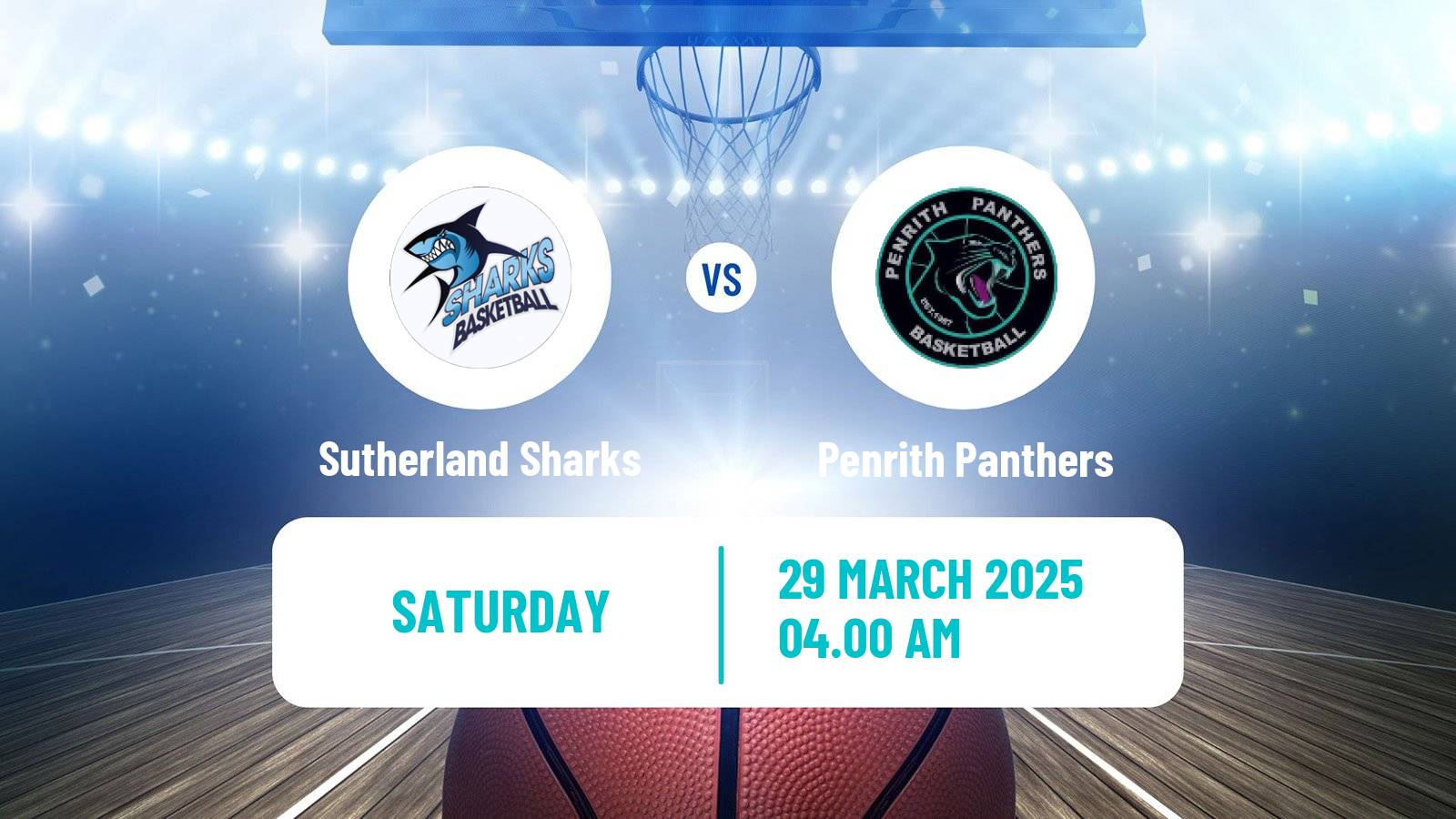 Basketball Australian NBL1 East Sutherland Sharks - Penrith Panthers