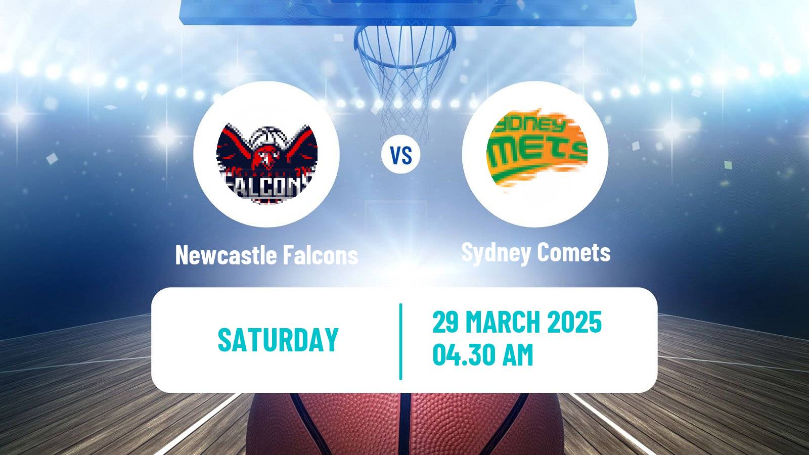 Basketball Australian NBL1 East Newcastle Falcons - Sydney Comets