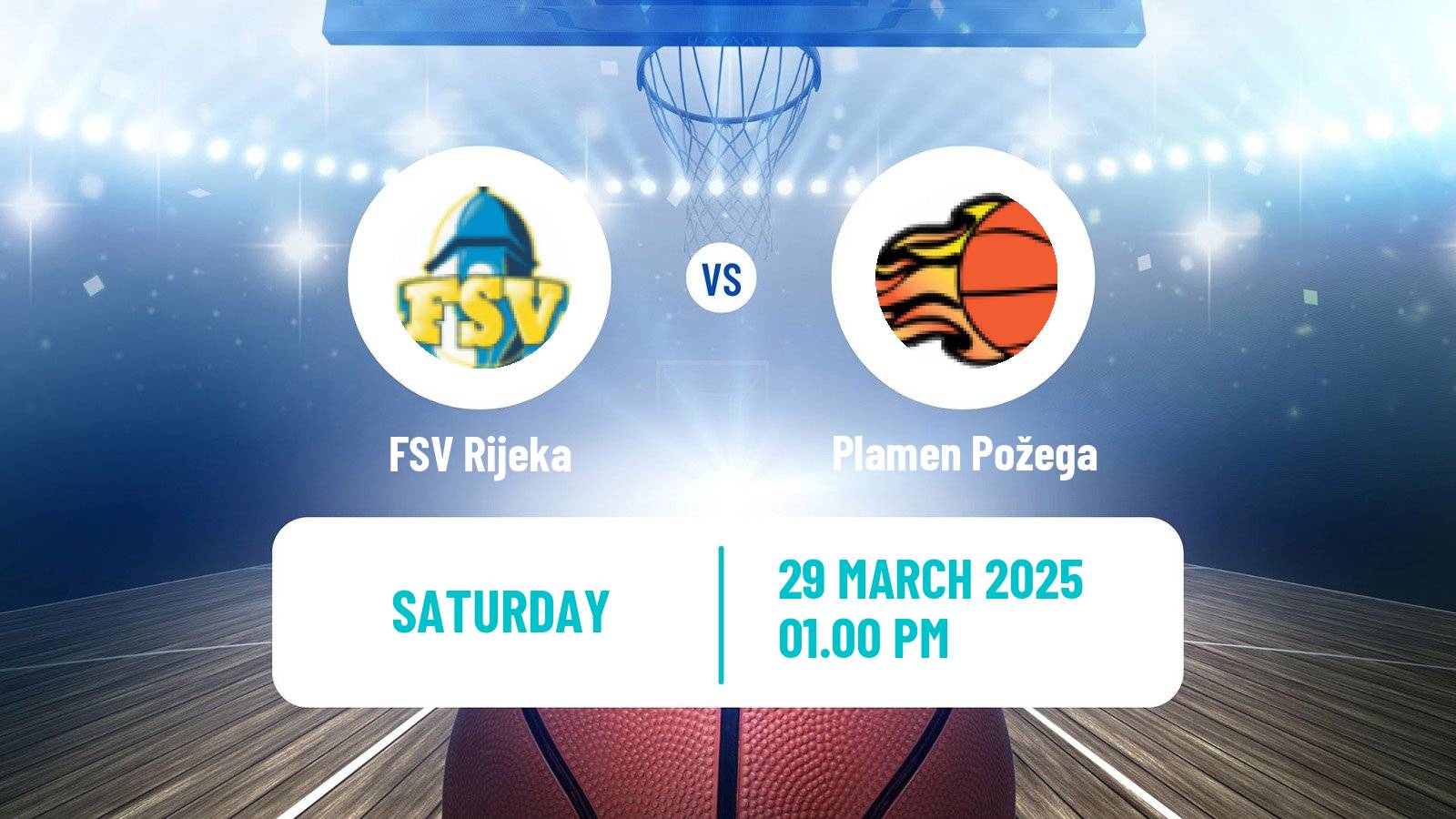 Basketball Croatian Premijer Liga Basketball Women FSV Rijeka - Plamen Požega