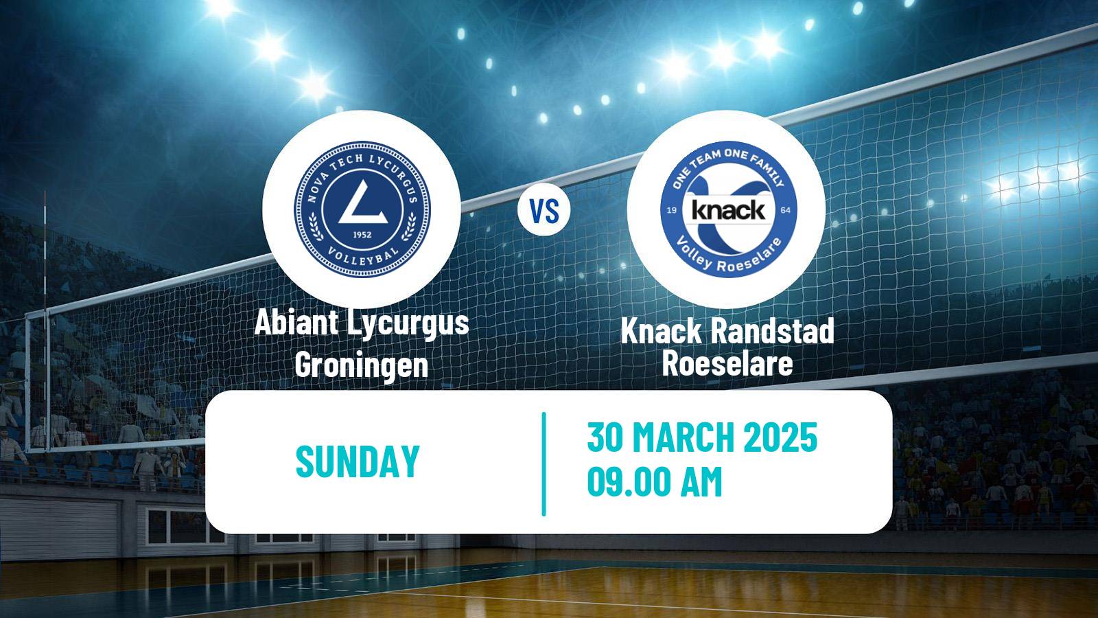 Volleyball BeNe Conference Volelyball Abiant Lycurgus Groningen - Knack Randstad Roeselare